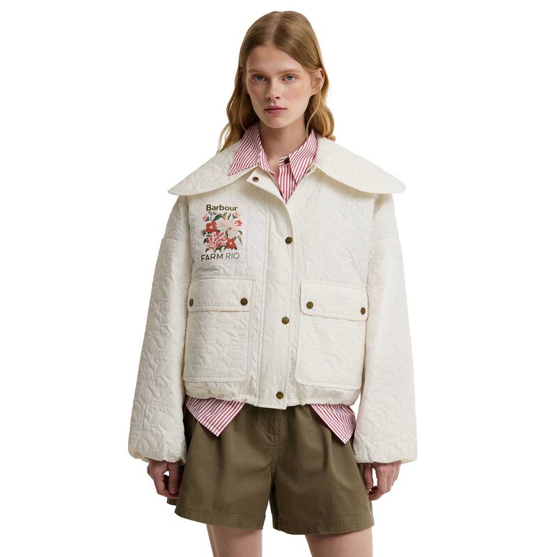 Barbour x FARM Rio Lotus Quilted Jacket image number 0